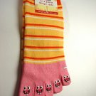 NEW~ Japanese Red Stripe Bunny Five-Finger Socks