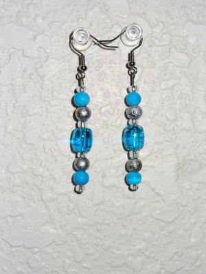 Earring -  Blue/Silver
