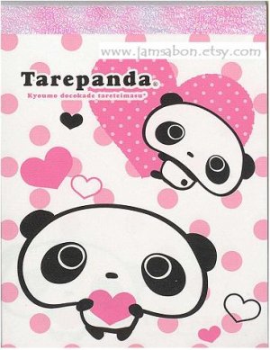 San X Tarepanda 100 sheets Memo Pad Pink Polka Dot