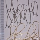 Large brass kidney ear wires Silver Plated 30 Pairs