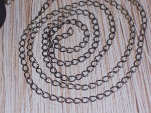 10 feet of Antiqued Cable Brass Chain