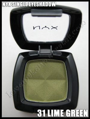 NYX Single EYESHADOW *31 LIME GREEN* [POSSIBLE MAC DUPE: LUCKY GREEN OR JUXT]