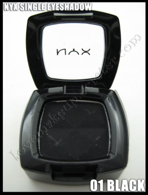 NYX Single EYESHADOW * 01 BLACK * [Possible MAC DUPE: CARBON]