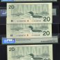 1991 EIX (3 consecutive) $20 "replacement" BANK OF CANADA PMG67 gems