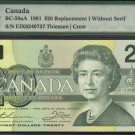 1991 EIX  $20 "replacement" BANK OF CANADA PMG67 gem
