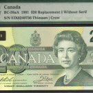 1991 EIX  $20 "replacement" BANK OF CANADA PMG66 gem