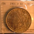 1901  O  $1 MORGAN SILVER DOLLAR  MS63   ICCS  CERTIFIED
