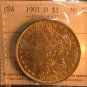 1901  O  $1 MORGAN SILVER DOLLAR  MS63   ICCS  CERTIFIED