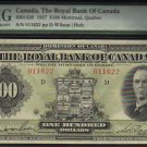 1927 $100 THE ROYAL BANK OF CANADA   PMG VF 30