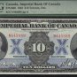 1923 $10 IMPERIAL BANK OF CANADA  PMG55 HIGHEST  GRADED