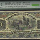 1907 $10  the UNION  BANK OF CANADA   PMG 10 rare QUEBEC issue