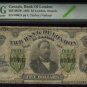 1883 $5  the BANK OF LONDON ,ontario   PMG 6  serial #13