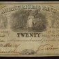 AGRICULTURAL BANK   1837   FOUR  piasters CANADA BANKNOTE