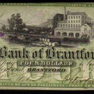 ONTARIO-Bank of Brantford $4 Nov. 1, 1859 Ch. 40-10-04-06  -BANKNOTES CANADA