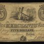 $5 the merchants bank upper canada  BANKNOTES CANADA
