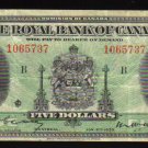 1935  Royal Bank of Canada $5 Very Fine  +  CANADA