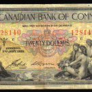 THE CANADIAN BANK OF COMMERCE $20.00 1935 VERY FINE