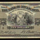 1935 Canada $10 Bank of Nova Scotia Bank Note vf/ef