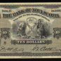 1935 Canada $10 Bank of Nova Scotia Bank Note vf/ef