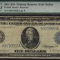 "USA $1914 $10   federal reserve note PMG vg10  "