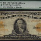 USA $10 1922 gold certificate much scarcer  MULE PMG vg10