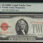 $2 1928 D United States Note RED SEAL  PMG 45
