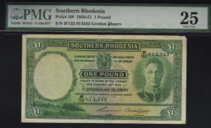 1950-51 ONE POUND PMG 25 KING GEORGE &Acirc;&pound;