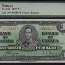 1937  $1  BANK OF CANADA   PMG 62 UNCIRCULATED
