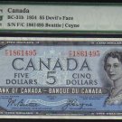 1954 $5 BANK OF CANADA DEVIL FACE PAPERMONEY PMG 35