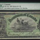 1897 $2 DOMINION OF CANADA  DC-14c BANKNOTE PMG 15