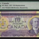 1971 $10  replacement  *D/G  BANK OF CANADA  PMG 65 unc