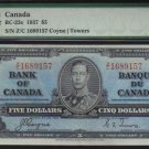 1937 $5   BANK OF CANADA   BC-23c    PMG 35