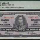 1937 $10   BANK OF CANADA   BC-24c    PMG 50 au