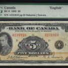 1935  $5   BANK OF CANADA   BC-5    PMG 30