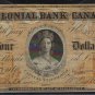 1859 $4 colonial bank of CANADA  queen victoria "chalon  portrait"