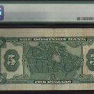 1935 $5the dominion bank  PMG 25 very nice