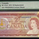 asterisk replacement*R/X $5 1954 BANK OF CANADA PMG 65