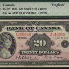 1935 $20  BANK OF CANADA PMG 35 princess note