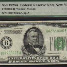 $50 1928 A NEW YORK federal reserve note Fr-2101 PMG 50