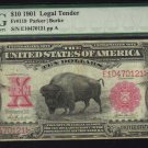 $10 1901 parker -burke BISON FR# 119USA banknote PMG 25