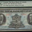 $20 1927 THE ROYAL BANK OF CANADA  banknote PMG 25