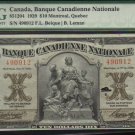 $10 BANQUE CANADIENNE NATIONALE banknote PMG 40 scarce  !