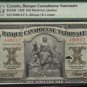 $10 BANQUE CANADIENNE NATIONALE banknote PMG 40 scarce  !
