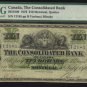 1876 $10 CONSOLIDATED BANK OF CANADA  PMG 15 scarce!
