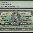 1937  $1 BANK OF CANADA  PMG 64  choice unc   BC-21d