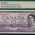 DEVILS FACE $10 BANK OF CANADA 1954 PMG 65 gem unc