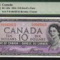 DEVILS FACE $10 BANK OF CANADA 1954 PMG 65 gem unc