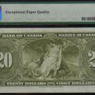 1937 $20 H/E BANK OF CANADA BC-25c PMG 58 EPQ changeover RaDaR