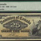 1900 25cent  DOMINION OF CANADA  PMG 35 shinplaster