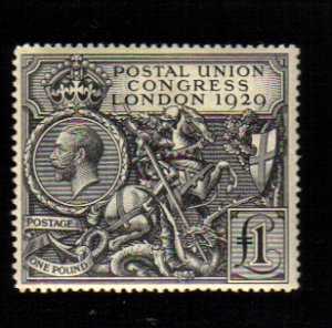 1929 &Acirc;&pound;1 PUC George V stamp GIBBONS #438 SCOTT #209